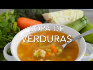 ¿Qué tipo de sustancia tiene la sopa de verduras?