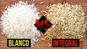 Diferencia entre arroz blanco y el integral